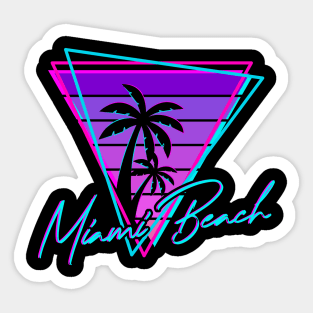 Retro Miami Beach Vintage 80s Beach Gift Sticker